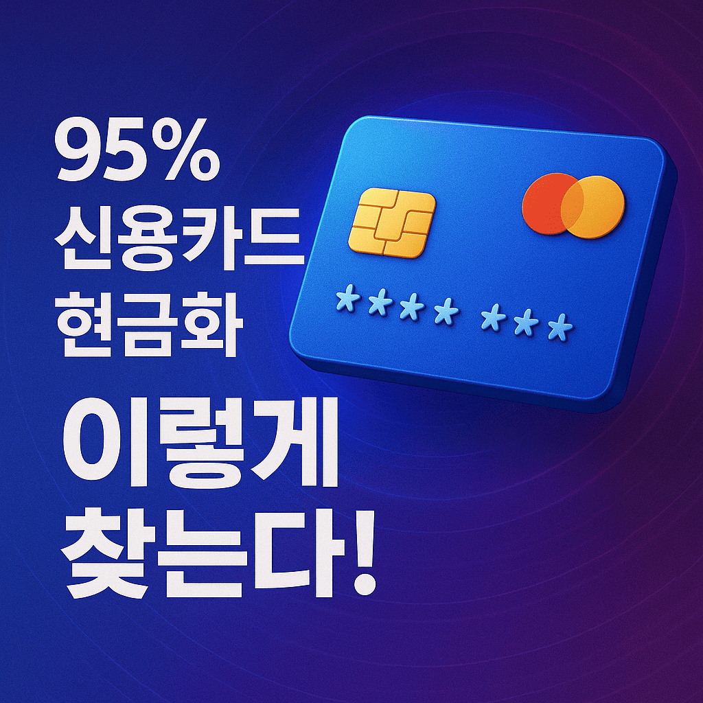 신용카드현금화 95 루트부터 카드깡 수수료·불법 여부까지 제대로 파헤치기