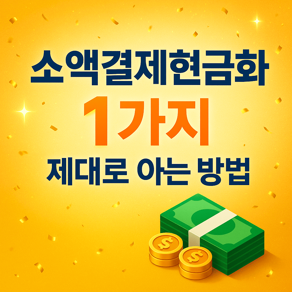 소액결제현금화 제대로 아는 1가지 방법 – 수수료, 루트, 후기까지 총정리